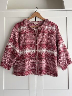 Anokhi 100% Cotton Button Up Top